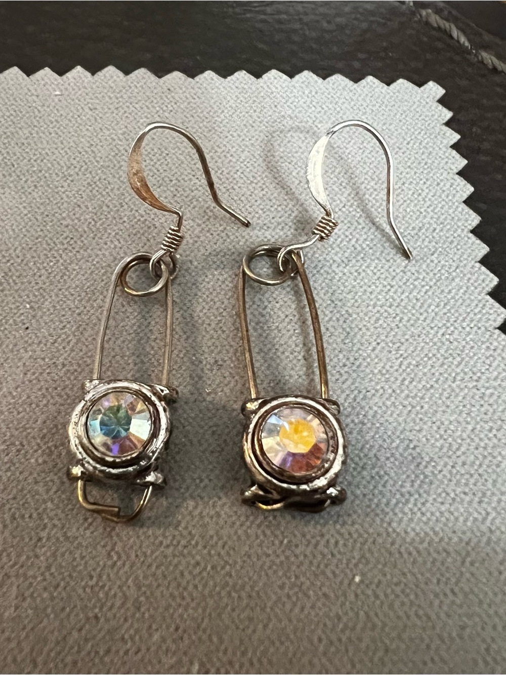 Silver-Tone Iridescent Crystal Drop Earrings - Women Jewelry